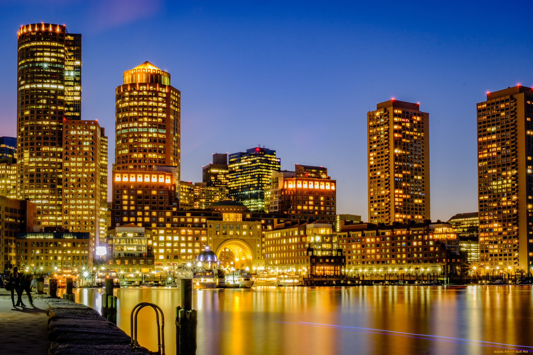 Бостон панорама города